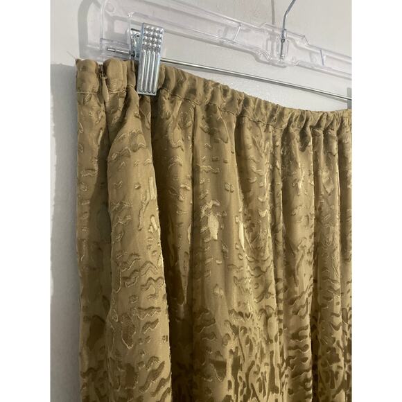 Soft Surrounding maxi skirt women’s M gold velvet burnout leopard silk blend - Picture 3 of 4